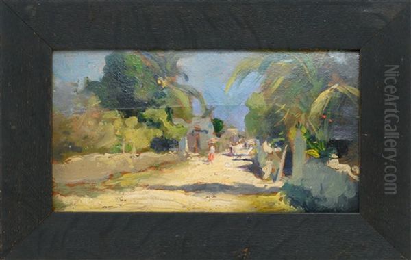 Island Street Scene Oil Painting by Douglas Volk