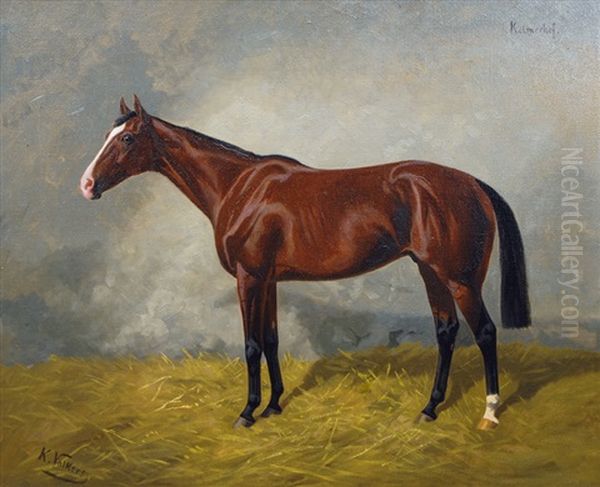 Hanoveranian From Kolmerhof Oil Painting by Karl Volkers