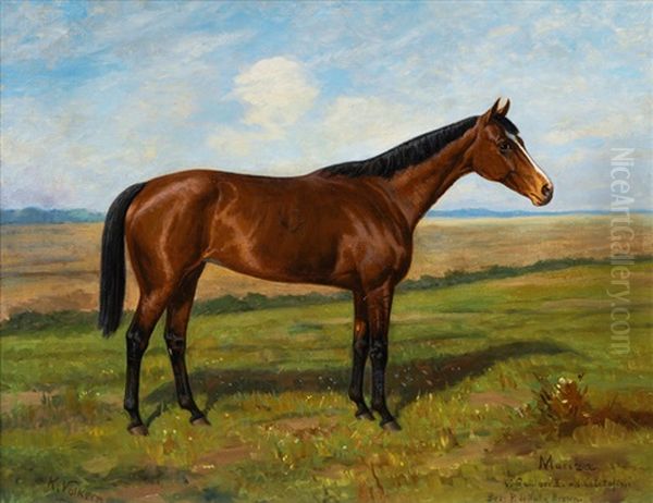 The Mare "mariza" Oil Painting by Karl Volkers