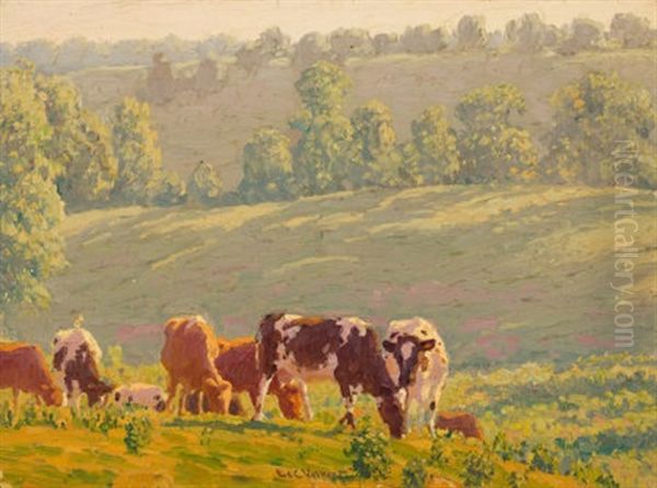 Summer Morning Oil Painting by Edward Charles Volkert