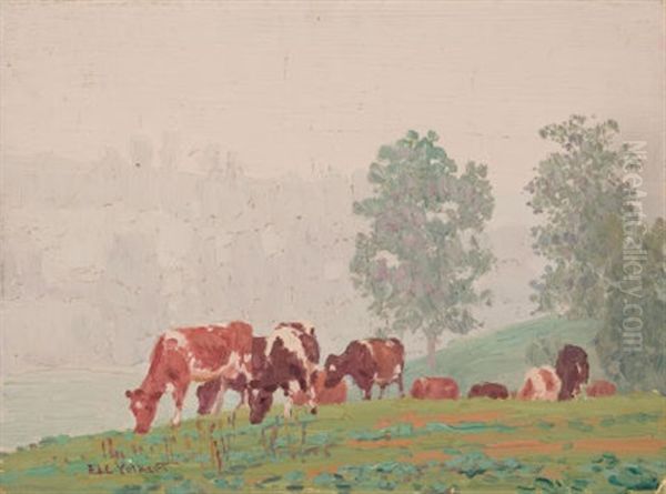 Morning Mist Oil Painting by Edward Charles Volkert