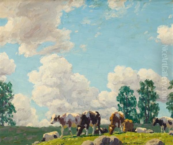 Breezy Afternoon Oil Painting by Edward Charles Volkert