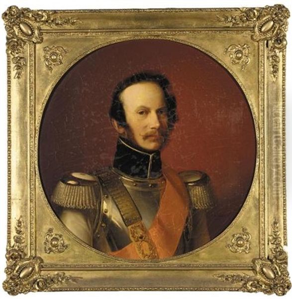 Portrait Of Friedrich, Prince Of Prussia (friedrich Prinz Von Preussen) Oil Painting by Wilhelm Volkhart