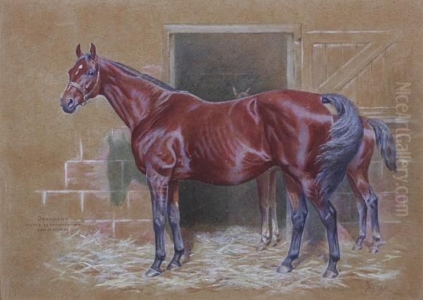 Ornament, Sister Toormonde And Dam Of Sceptre Oil Painting by Alfred Bright