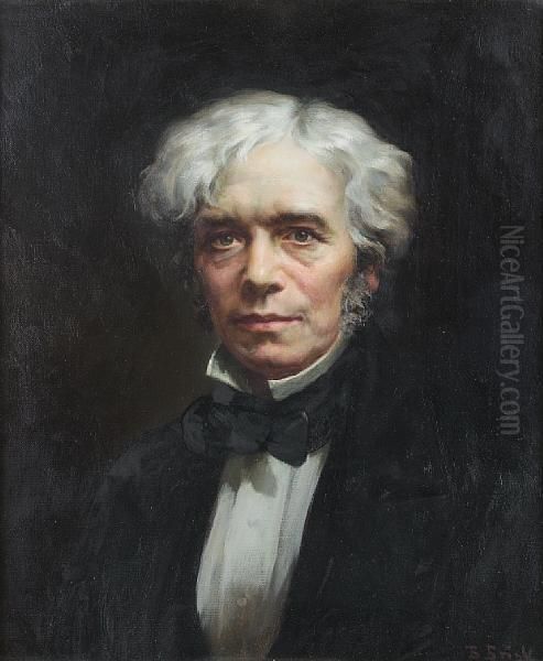 Portrait Of Michael Faraday Oil Painting by Beatrice Bright