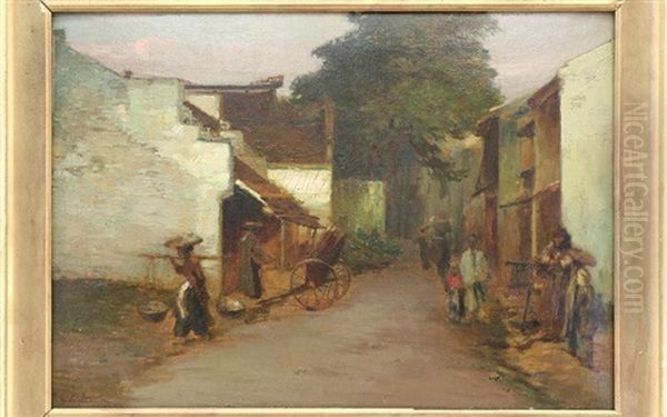 Hanoi Oil Painting by Henri Emile Vollet