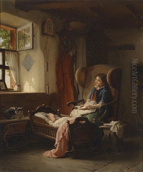 Gut Bewachter Schlaf Oil Painting by Ludwig Vollmar