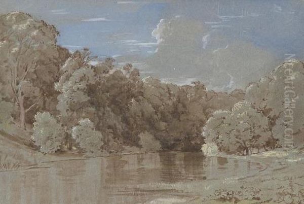 Lake Scene by Henry Bright