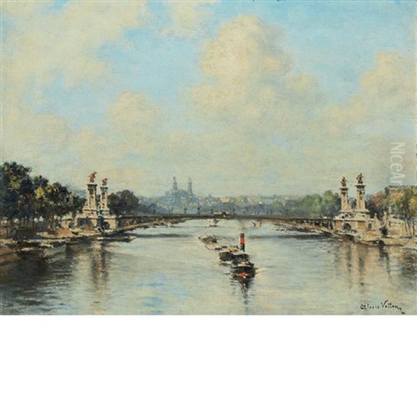 Pont Alexandre Iii, Paris Oil Painting by Alexis Vollon