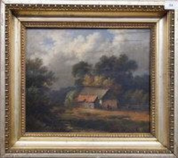 The Old Barn Oil Painting by Henry Bright