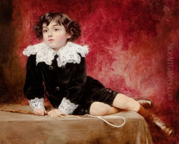 L'enfant A La Cravache Oil Painting by Alexis Vollon