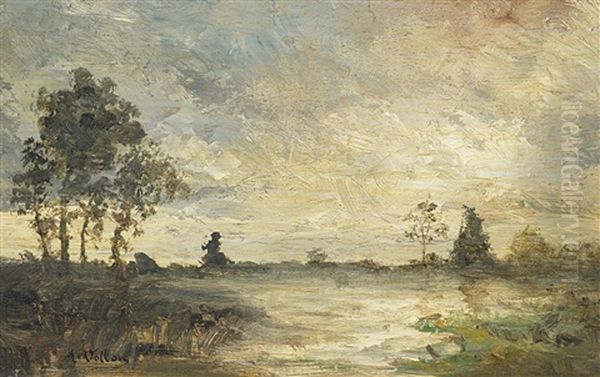 Landschaft Unter Gewitterhimmel Oil Painting by Antoine Vollon