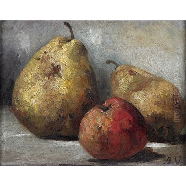 Poire Bon-chretien Et Reine Des Reinettes Oil Painting by Antoine Vollon