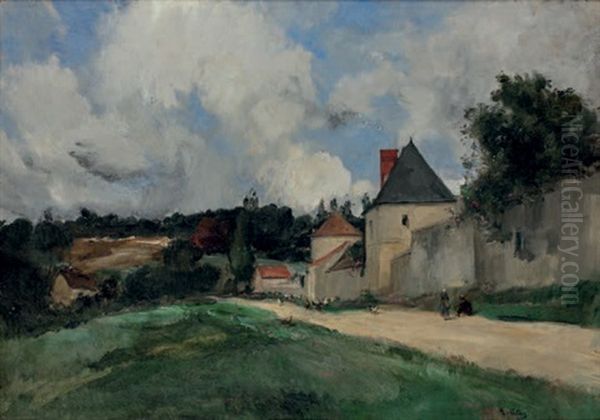 La Ferme De Bethemont Pres De Bessancourt, Seine-et-oise Oil Painting by Antoine Vollon