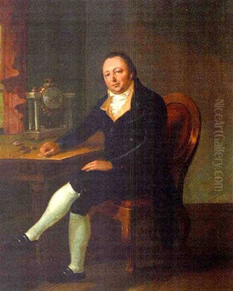 Horloger Assis A Sa Table De Travail Oil Painting by Johann Georg Volmar