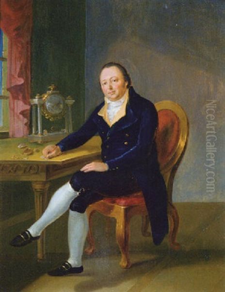 Der Uhrmacher Oil Painting by Johann Georg Volmar