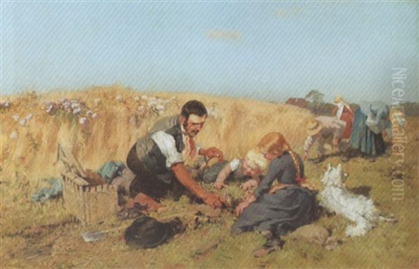 Auf Der Maulwurfjagd Oil Painting by Theodor Volmar