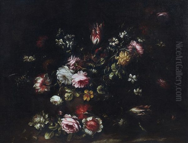 Natura Morta Di Fiori Oil Painting by Francesco Volo