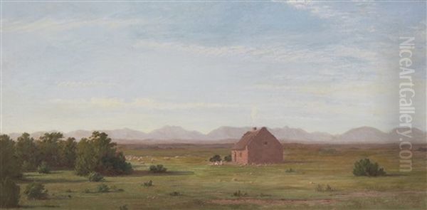 The Sheperd's House (near Riversdale) Oil Painting by Jan Ernst Abraham Volschenk