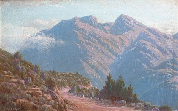 View In Garcia's Pass, Riversdale Oil Painting by Jan Ernst Abraham Volschenk