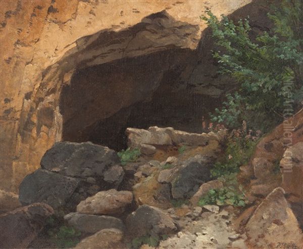 Hohle Im Gebirge Oil Painting by Johann Friedrich Voltz