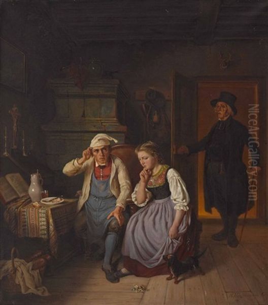 Gestorte Zweisamkeit Oil Painting by Hermann Volz