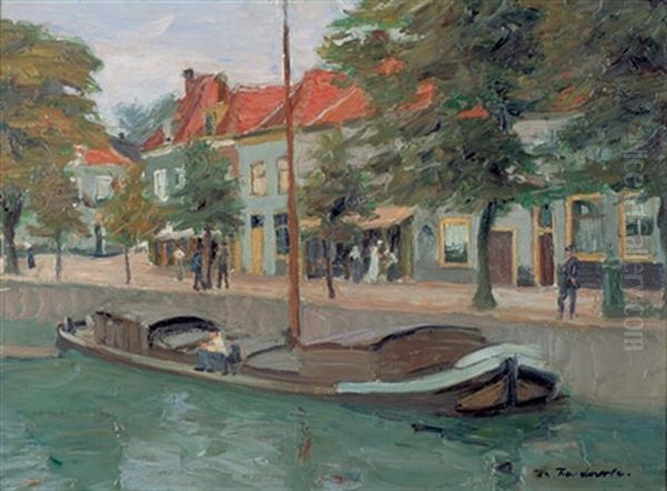 Hollandische Gracht I Oil Painting by Konrad Von Kardorff