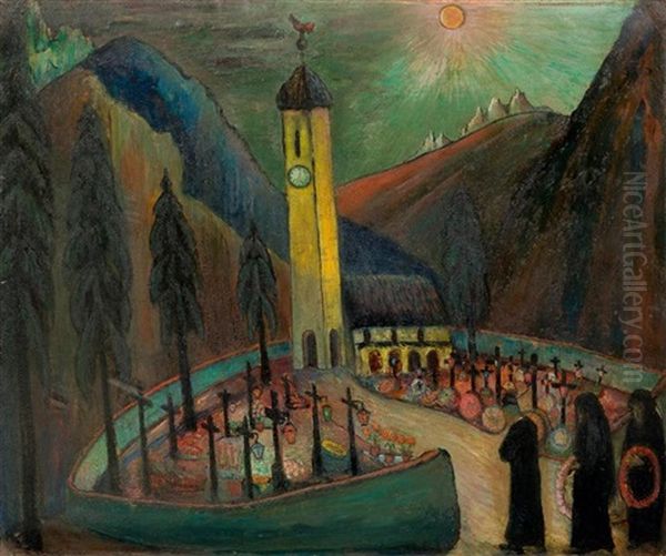 Allerseelen Oil Painting by Marianne von Werefkin