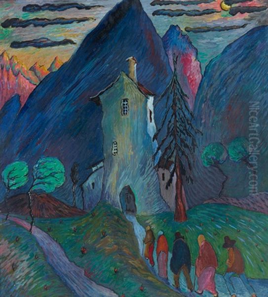 Die Fledermause Oil Painting by Marianne von Werefkin