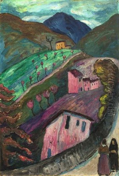 Berglandschaft Bei Oschwand Oil Painting by Marianne von Werefkin