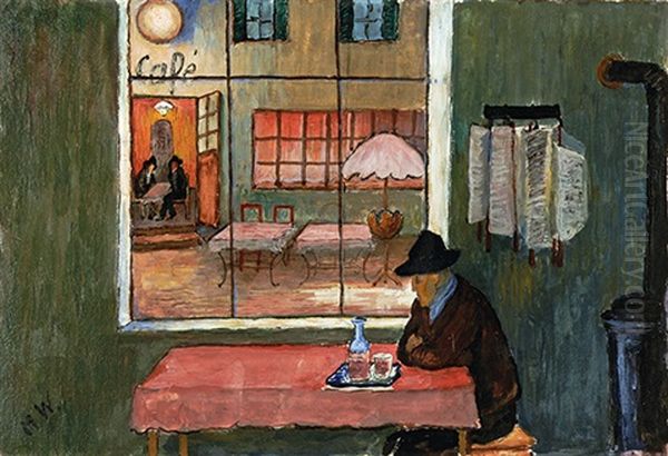 Cafe In Saint-prex Oil Painting by Marianne von Werefkin