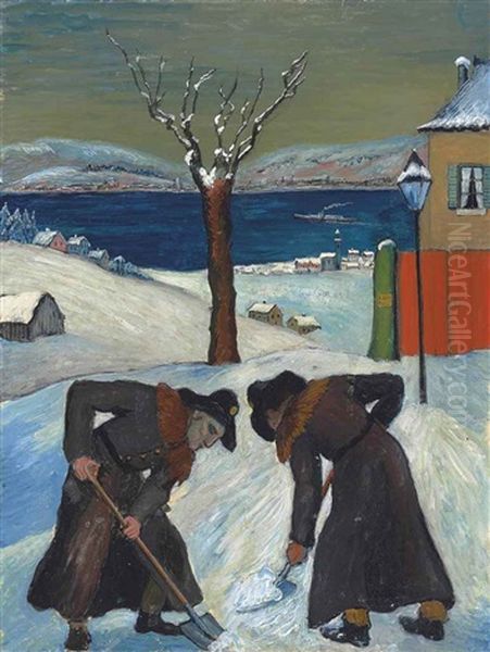 Schnee Uber Nacht Oil Painting by Marianne von Werefkin