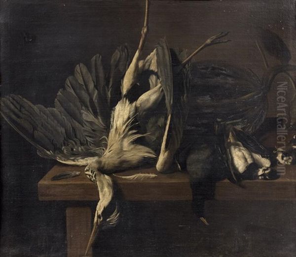 Nature Morte Au Heron by Elias Vonck