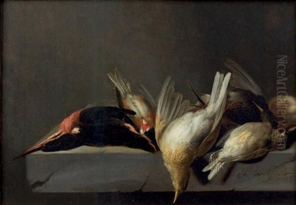 Nature Morte Aux Oiseaux Oil Painting by Jan Vonck