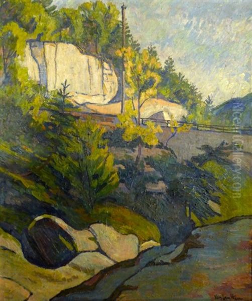 Carriere Dans Les Gorges Oil Painting by Louis Joseph Vonlanthen