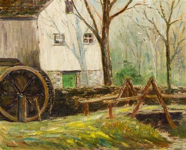 The Mill Oil Painting by Robert Vonnoh