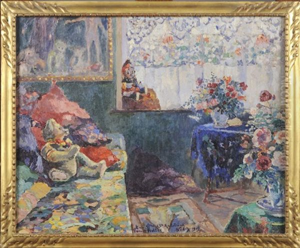 L'interieur Des Boulvin Oil Painting by Yvonne Vonnot-Violet