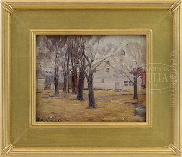 The White Salt Box Oil Painting by Clark Greenwood Voorhees