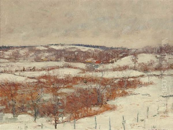 Winter Landscape Oil Painting by Clark Greenwood Voorhees