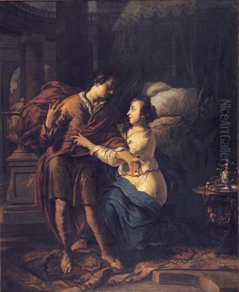 Joseph Et La Femme De Putiphar Oil Painting by Johannes Voorhout the Elder