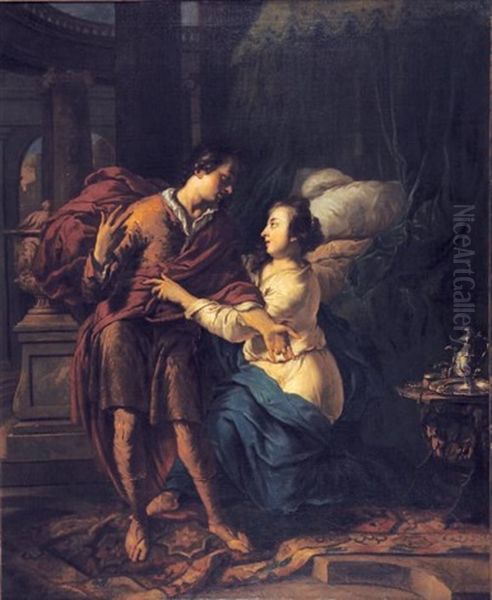 Joseph Et La Femme De Puthiphar Oil Painting by Johannes Voorhout the Elder