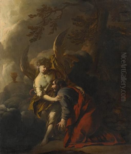 Tobias Und Der Engel Oil Painting by Johannes Voorhout the Elder