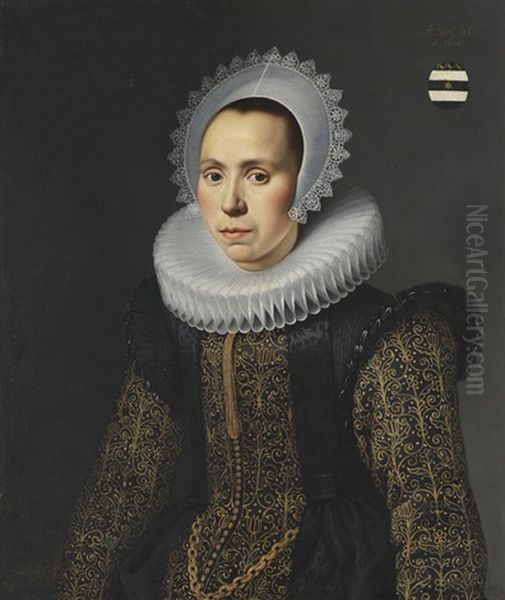 Portrat Einer Edeldame Oil Painting by Cornelis van der Voort