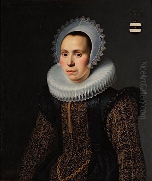 Ritratto Di Gentildonna Della Famiglia Van Der Graeff Oil Painting by Cornelis van der Voort