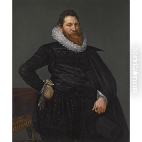 Portrait Of Volckert Overlander, Lord Of Purmerland And Ilpendam Oil Painting by Cornelis van der Voort