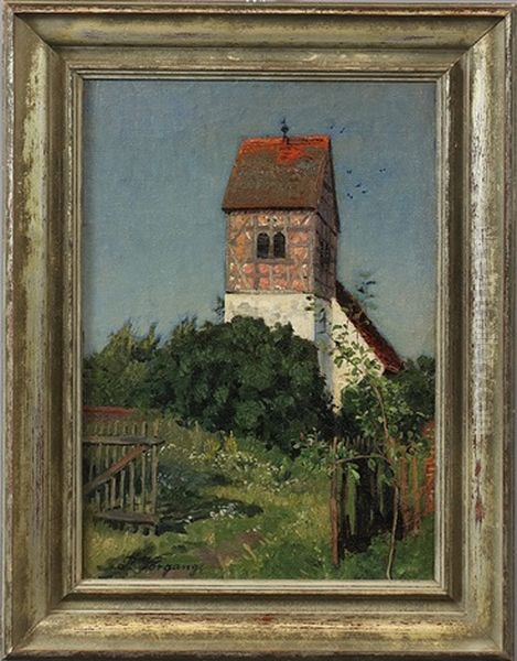 Markische Landschaft Mit Kirche Oil Painting by Paul Vorgang