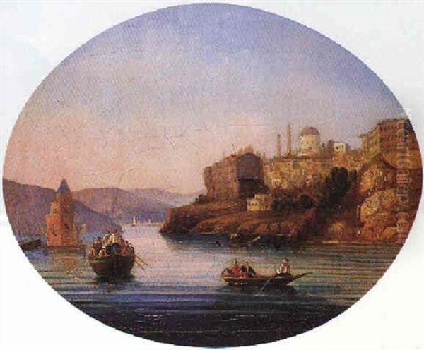 Stadt Am Bosporus Oil Painting by Maksim Nikiforovich Vorobiev