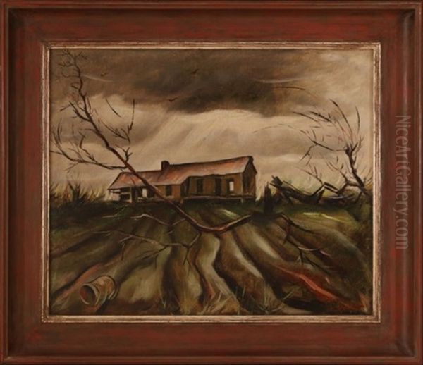 Sharecropper's Cabin Oil Painting by Joseph Paul Vorst