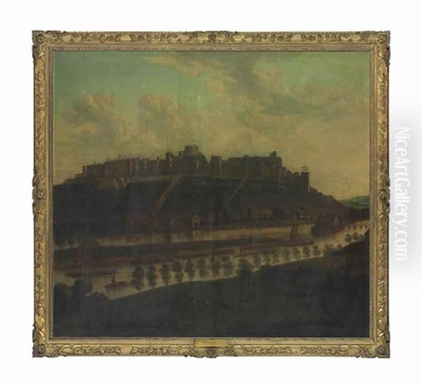 A View Of Windsor Castle, From Across The Thames Oil Painting by Johannes Vorsterman