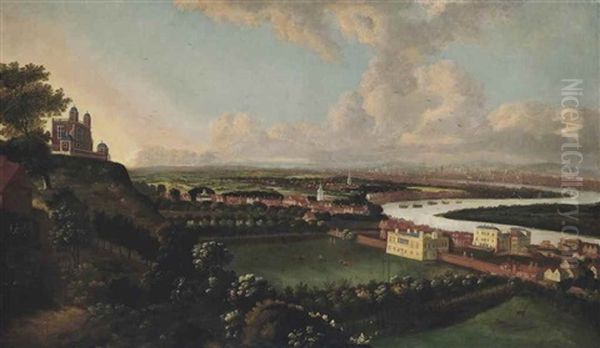 View Of Greenwich From One Tree Hill Oil Painting by Johannes Vorsterman